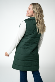 WAREHOUSE ONLY Harlow Long Vest - Evergreen