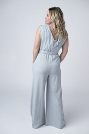 WAREHOUSE Kenzie Striped Jumpsuit - Grey