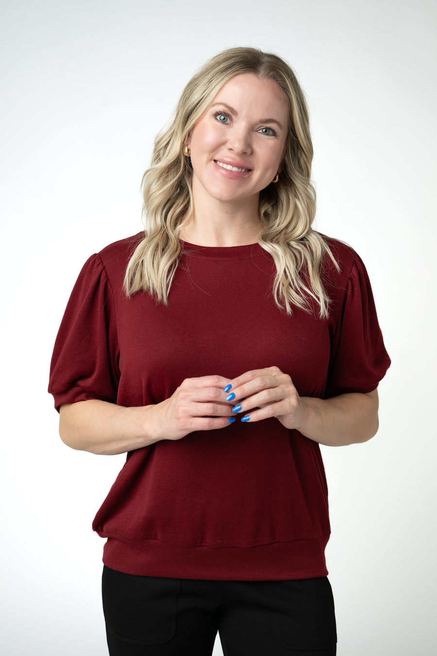 WAREHOUSE ONLY Katie Cozy Top - Cranberry