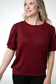 WAREHOUSE ONLY Katie Cozy Top - Cranberry