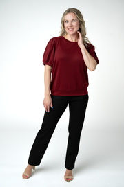 WAREHOUSE ONLY Katie Cozy Top - Cranberry