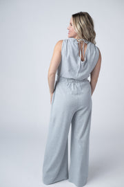 WAREHOUSE Kenzie Striped Jumpsuit - Grey