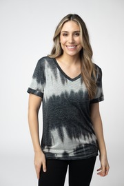 WAREHOUSE ONLY Sophie Top - Ombre Micro Stripes Midnight and White