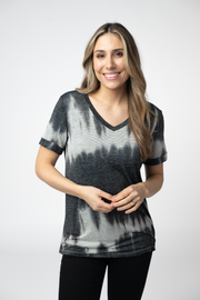 WAREHOUSE ONLY Sophie Top - Ombre Micro Stripes Midnight and White