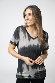 WAREHOUSE ONLY Sophie Top - Ombre Micro Stripes Midnight and White