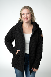 WAREHOUSE ONLY Geometric Fullzip Hoodie - Black