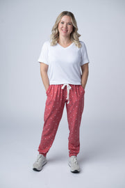 WAREHOUSE Classic Joggers - Sweetheart Red