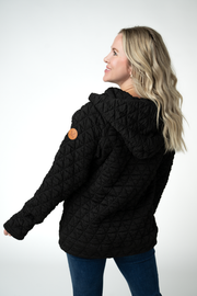 WAREHOUSE ONLY Geometric Fullzip Hoodie - Black