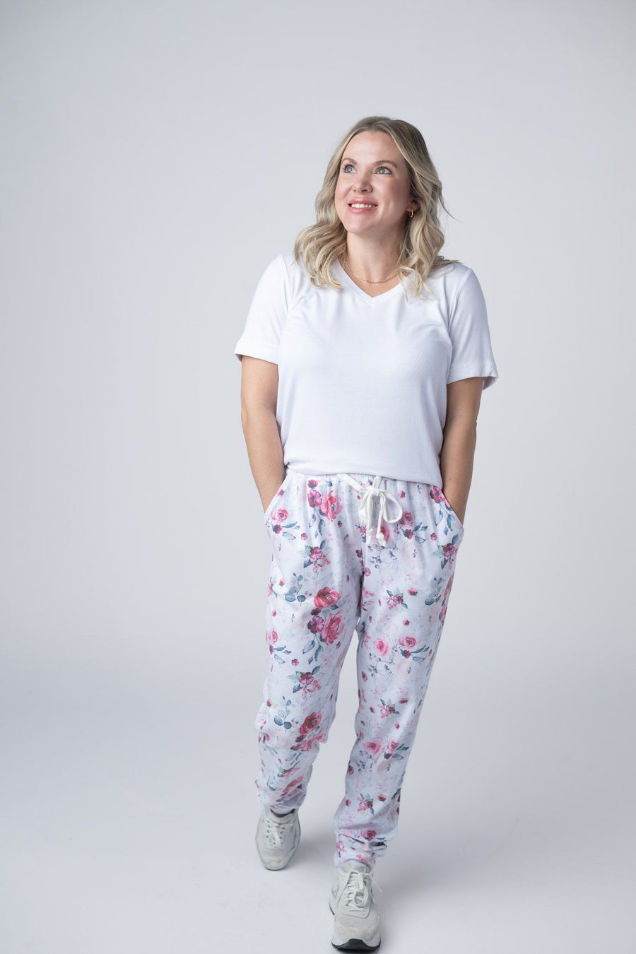 WAREHOUSE Classic Joggers - Pink Bloom
