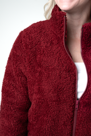 WAREHOUSE ONLY Skylar Sherpa Fullzip - Cranberry