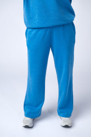 WAREHOUSE Wide Leg Vintage Wash Bottoms - Winter Blue