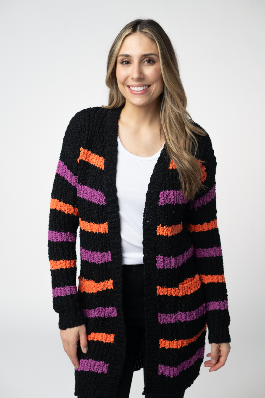 WAREHOUSE ONLY Halloween Striped Cardigan