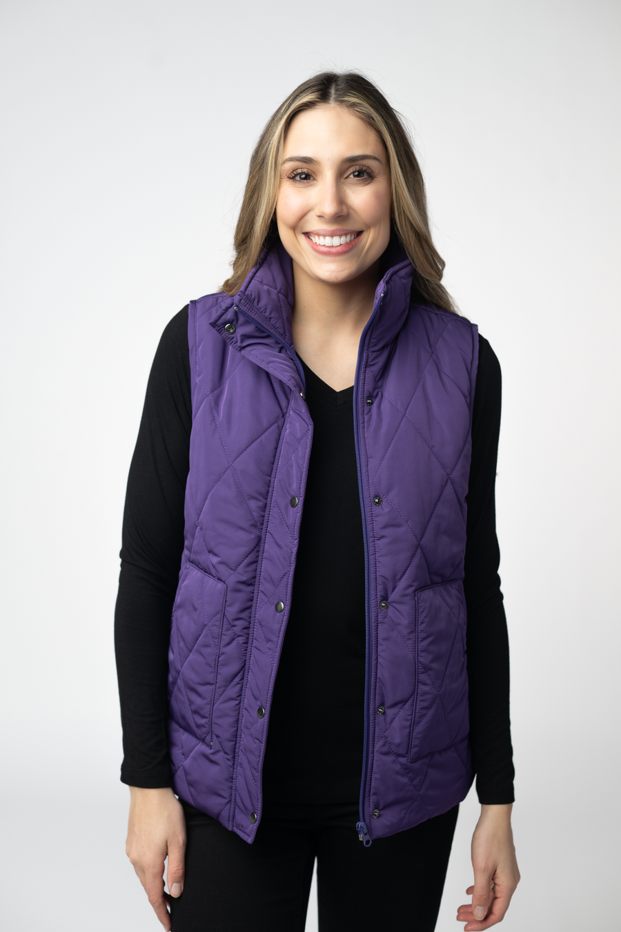 WAREHOUSE ONLY Remy Zip Up Vest - Purple