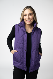 WAREHOUSE ONLY Remy Zip Up Vest - Purple