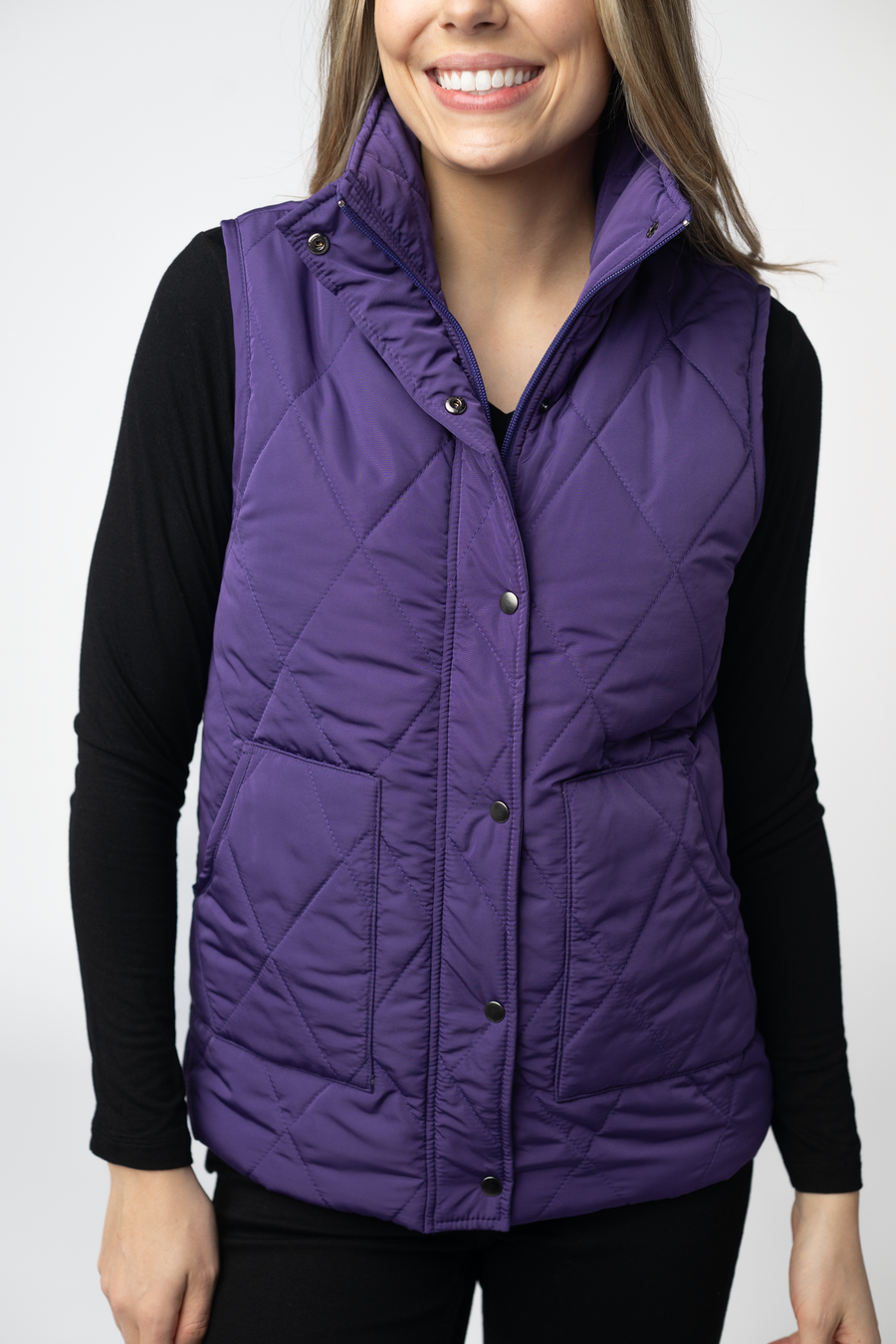 WAREHOUSE ONLY Remy Zip Up Vest - Purple