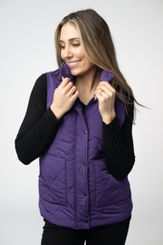 WAREHOUSE ONLY Remy Zip Up Vest - Purple