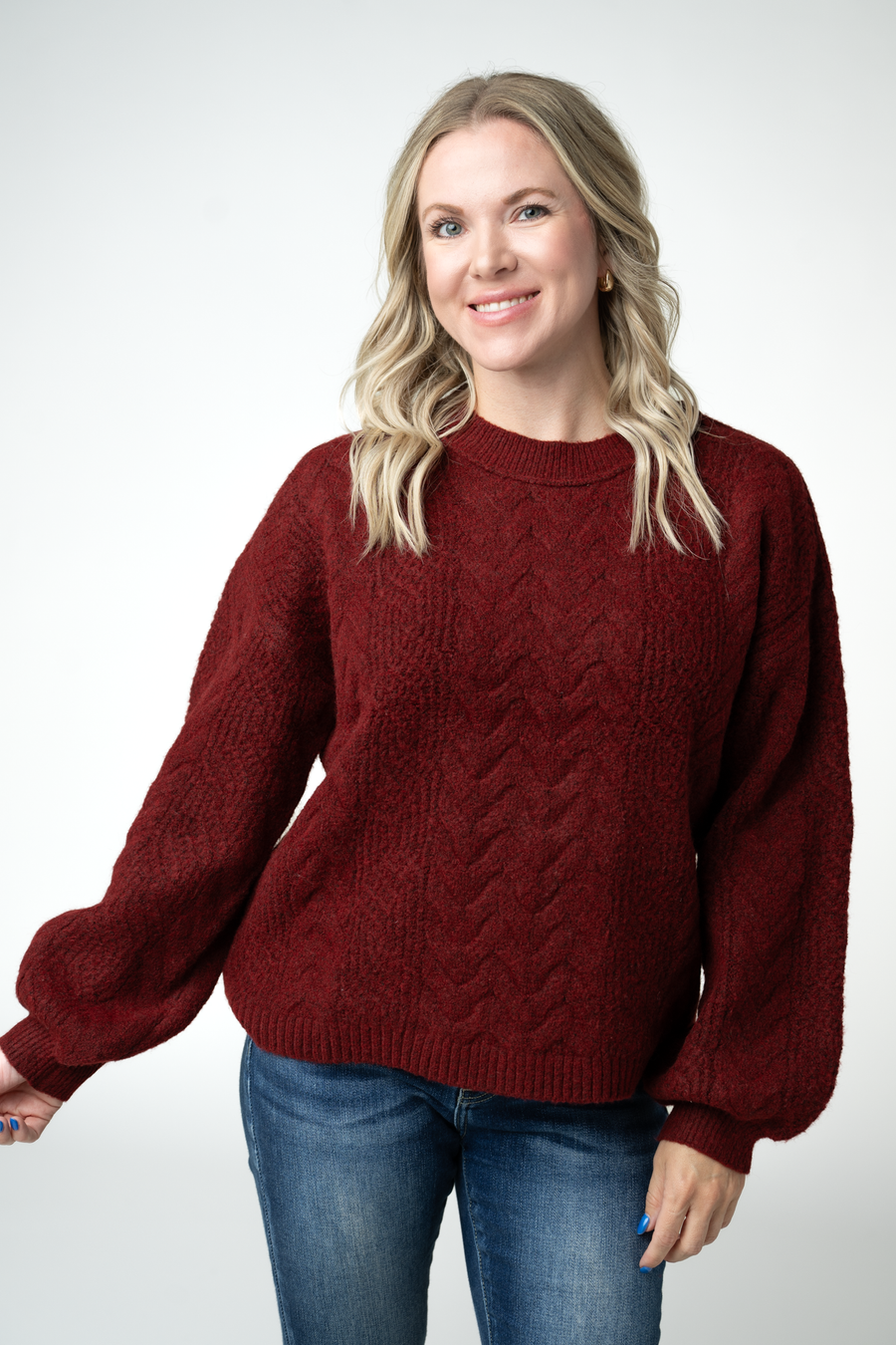 WAREHOUSE ONLY Dakota Sweater - Burgundy