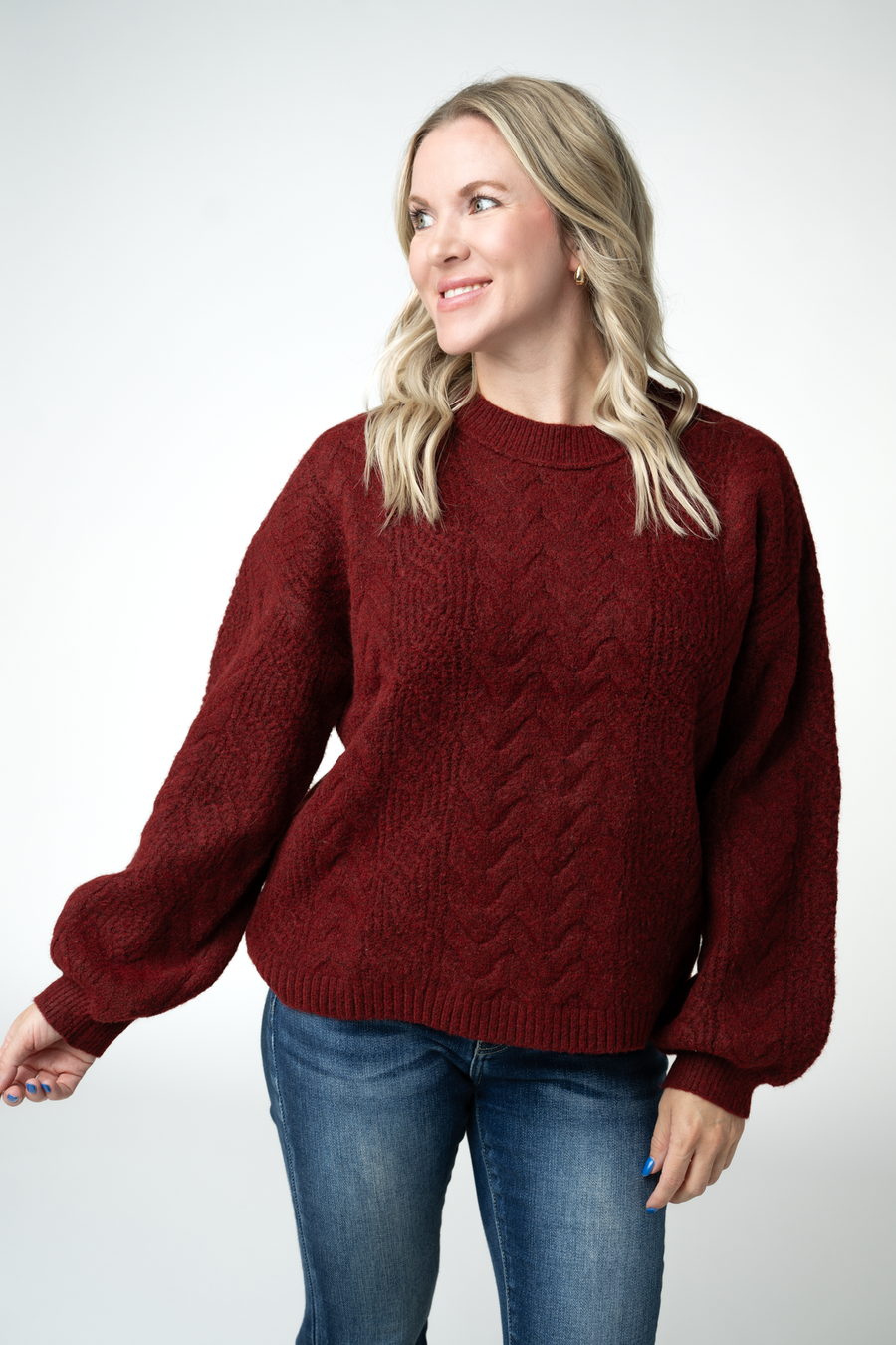 WAREHOUSE ONLY Dakota Sweater - Burgundy