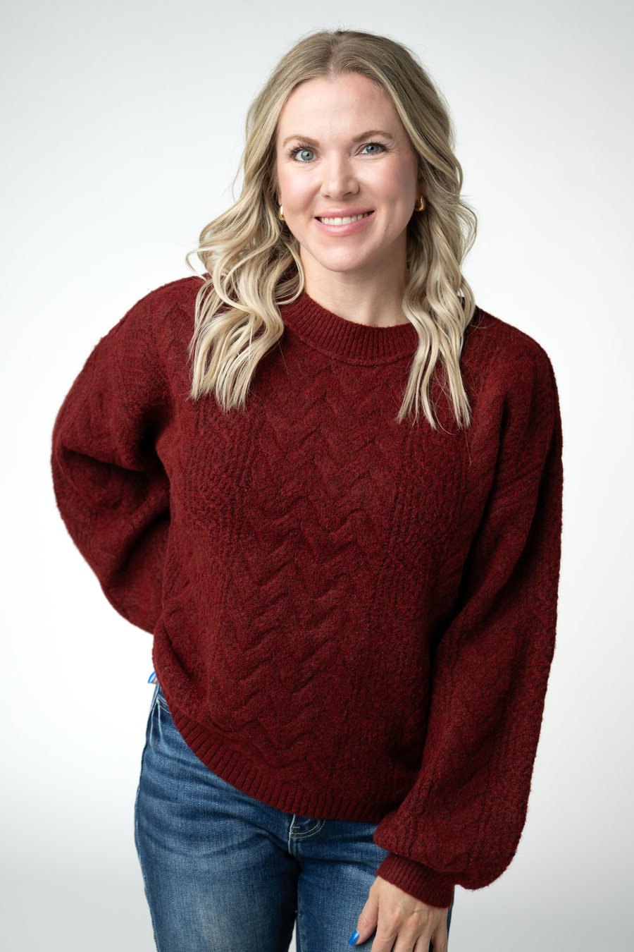 WAREHOUSE ONLY Dakota Sweater - Burgundy