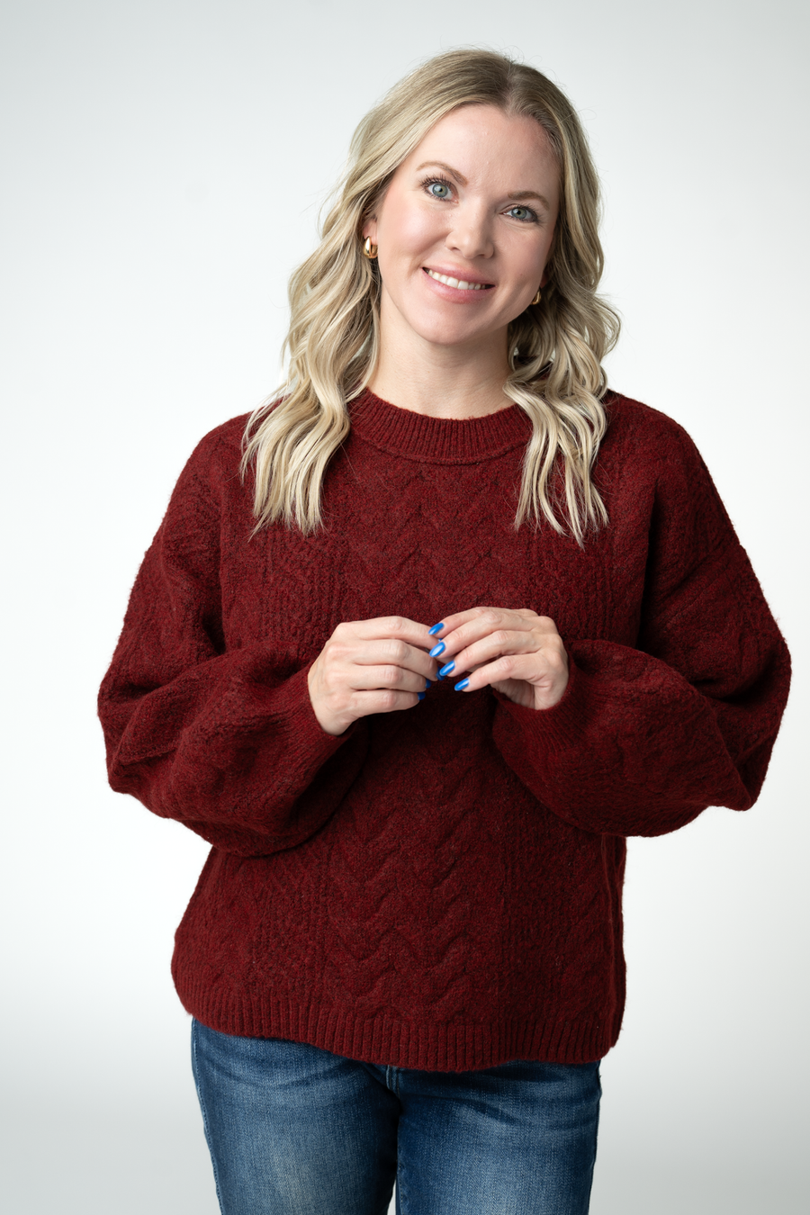 WAREHOUSE ONLY Dakota Sweater - Burgundy