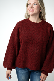 WAREHOUSE ONLY Dakota Sweater - Burgundy
