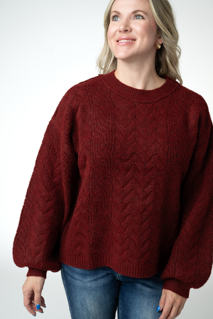 WAREHOUSE ONLY Dakota Sweater - Burgundy