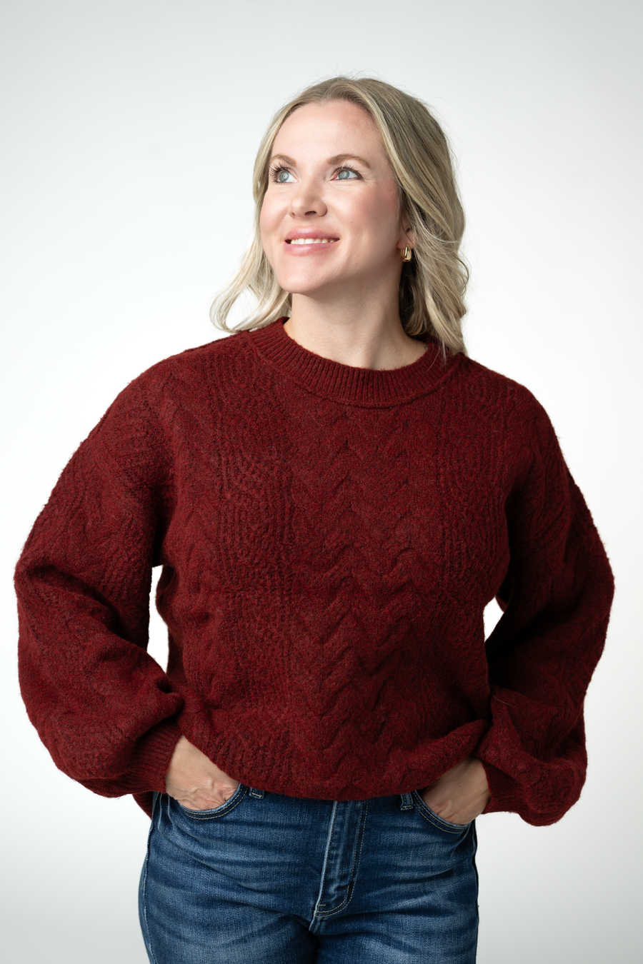 WAREHOUSE ONLY Dakota Sweater - Burgundy