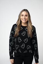 WAREHOUSE ONLY Ghost Pullover Sweater - Midnight Ghosts