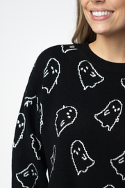 WAREHOUSE ONLY Ghost Pullover Sweater - Midnight Ghosts