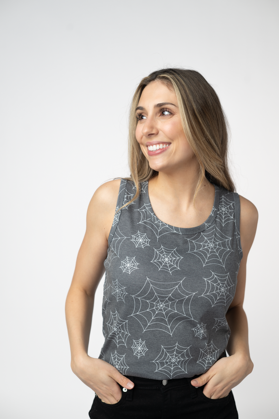 WAREHOUSE ONLY Ava Tank - Faded Black Webs