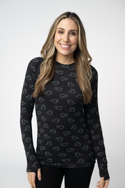 WAREHOUSE ONLY Blair Long Sleeve Top - Midnight Ghosts