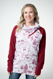 WAREHOUSE ONLY Classic Zoey ZipCowl Sweatshirt - Cranberry Woodland