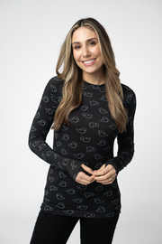 WAREHOUSE ONLY Blair Long Sleeve Top - Midnight Ghosts