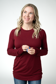 WAREHOUSE ONLY Blair Long Sleeve Top - Cranberry