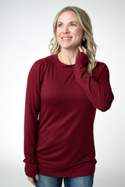 WAREHOUSE ONLY Blair Long Sleeve Top - Cranberry