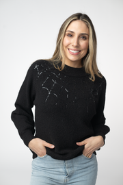 WAREHOUSE ONLY Sequin Webs Sweater