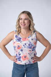 WAREHOUSE Ava Tank - Sunset Watercolor Floral