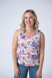 WAREHOUSE Ava Tank - Sunset Watercolor Floral