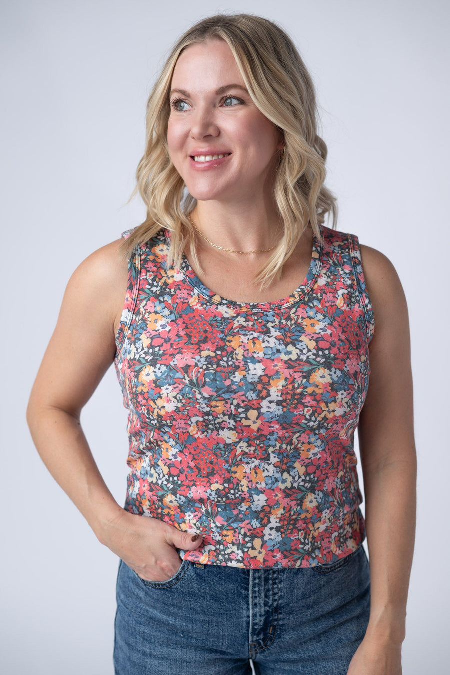 WAREHOUSE Ava Tank - Bright Floral