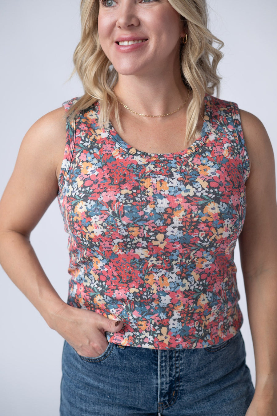 WAREHOUSE Ava Tank - Bright Floral