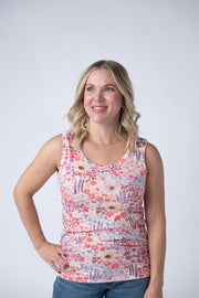 WAREHOUSE Ava Tank - Coral Sunset Floral