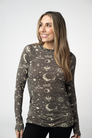 WAREHOUSE ONLY Blair Long Sleeve Top - Celestial Nights