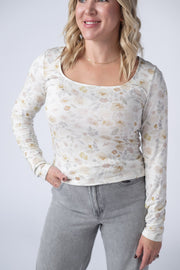 WAREHOUSE Alyssa Long Sleeve Top - Blush Floral