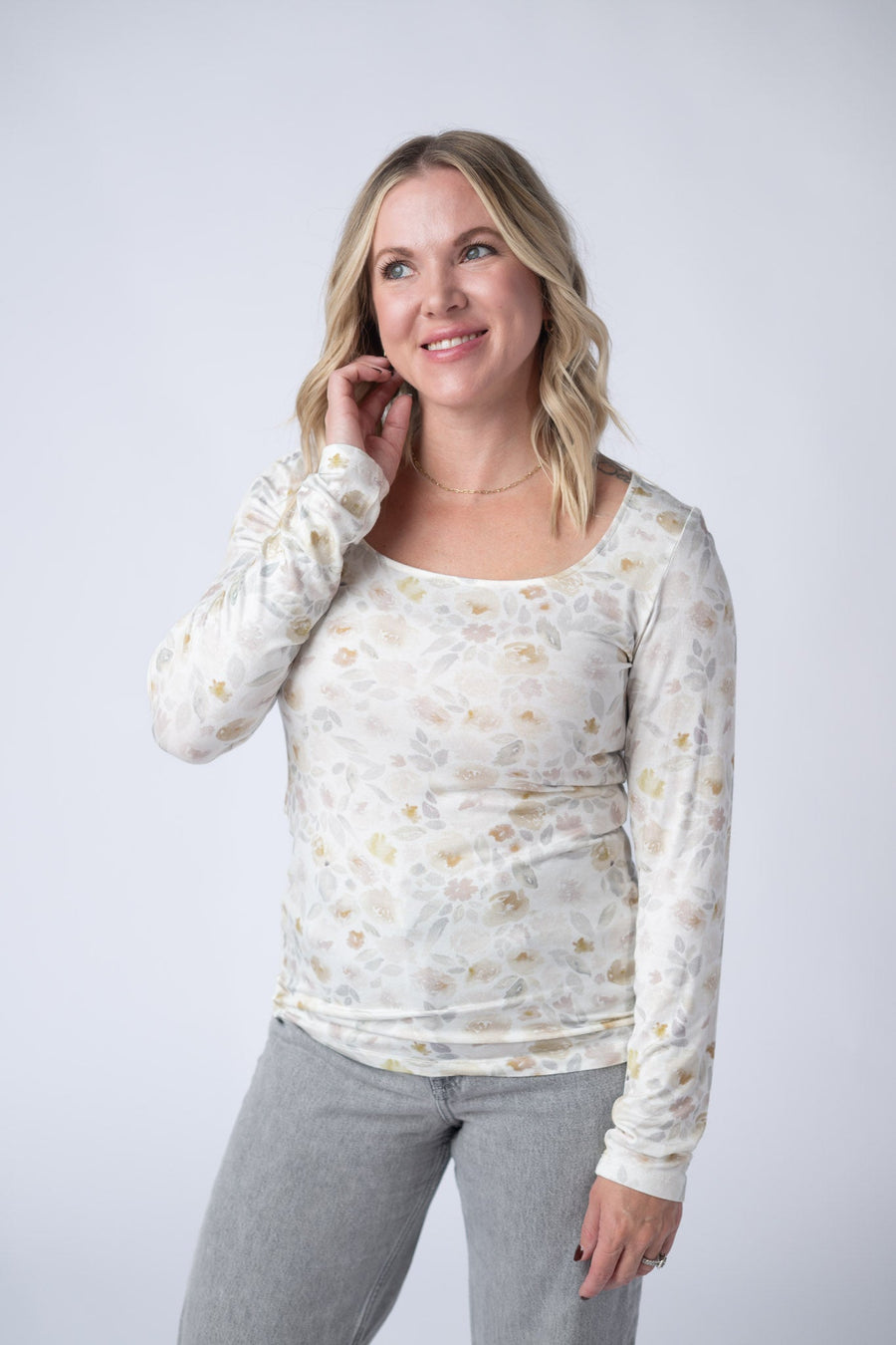 WAREHOUSE Alyssa Long Sleeve Top - Blush Floral