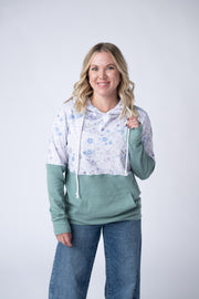 WAREHOUSE Hailey Pullover Hoodie - Spring Meadows and Sage