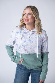 WAREHOUSE Hailey Pullover Hoodie - Spring Meadows and Sage