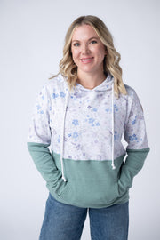WAREHOUSE Hailey Pullover Hoodie - Spring Meadows and Sage