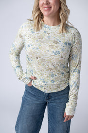 WAREHOUSE Blair Long Sleeve Top - Spring Meadows