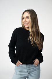 WAREHOUSE ONLY Gianna Pullover Sweater - Black
