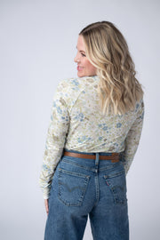 WAREHOUSE Blair Long Sleeve Top - Spring Meadows